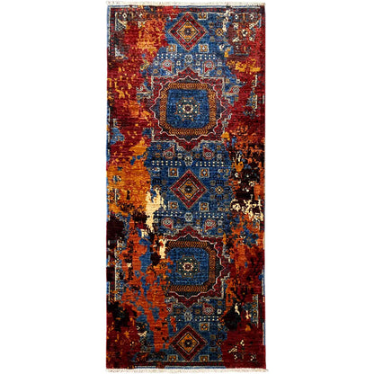 Mamluk Läuferteppich, Lebhafte Töne, 197x82 cm - German Carpet Shop
