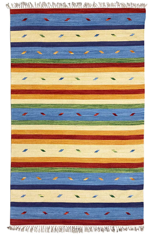  Moderner Kelim Teppich - Samak (140X200 cm) - Premium Teppich from German Carpet Shop - Just €89! Shop now at German Carpet Shop