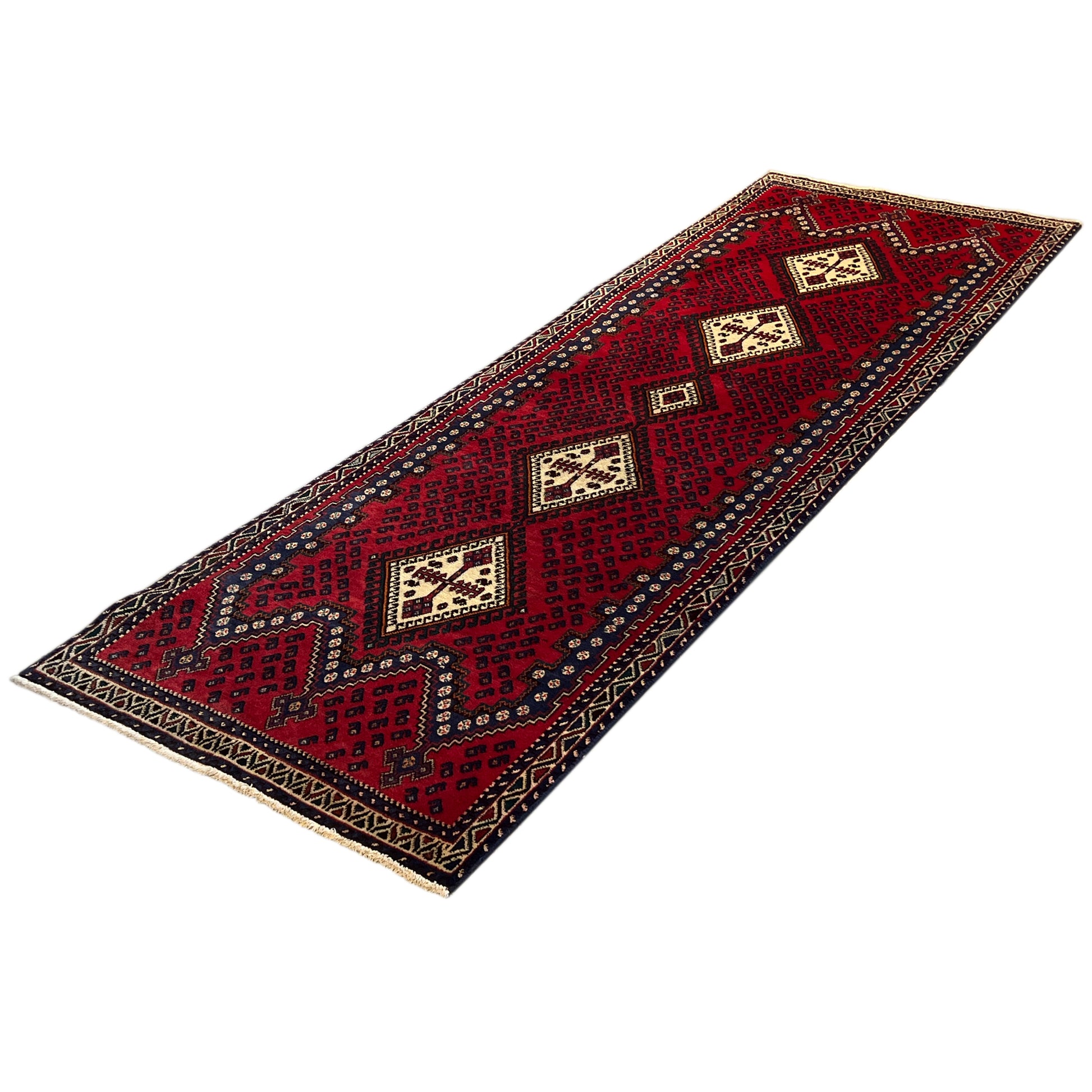  Roter Sirjan Läufer Teppich 282x89cm - Premium Sirjan Teppiche from German Carpet Shop - Just €0! Shop now at German Carpet Shop