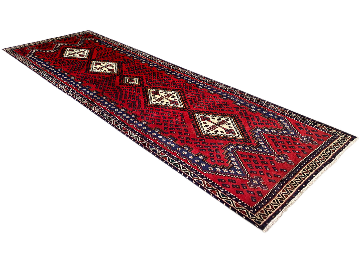 Red Sirjan Runner Carpet 280x89cm