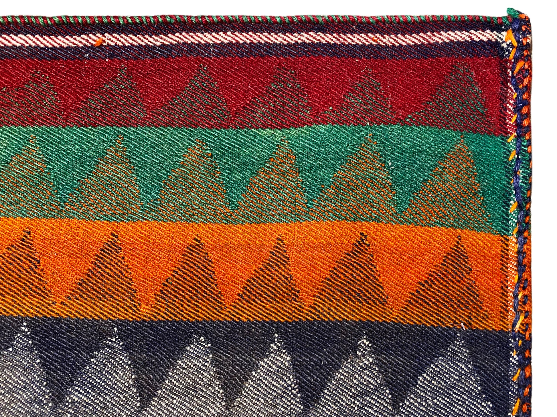 Schlafzimmer handgewebter Jajim Woll-Läufer in Multicolor mit traditionellem Muster