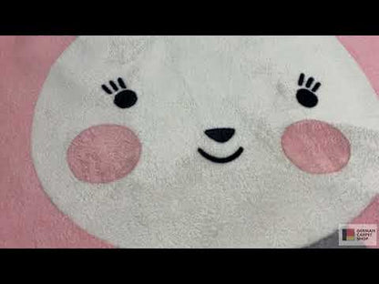Round children’s rabbit rug, 160 cm