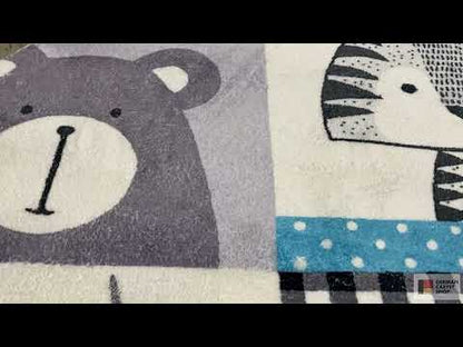 Round children’s animal rug, 100 cm