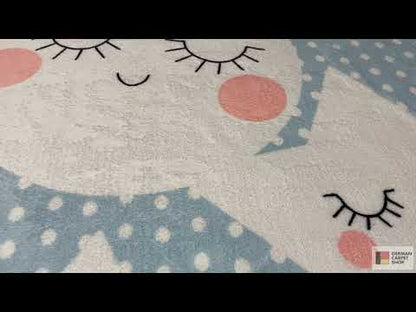 Children’s rug “Star World”, blue, 90x150 cm
