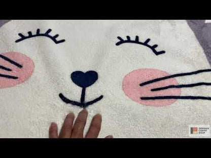 Round children’s cat rug, 160 cm