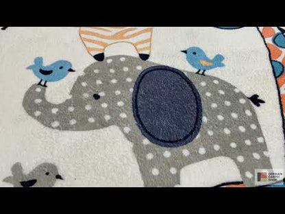 Round children’s animal rug, 100 cm