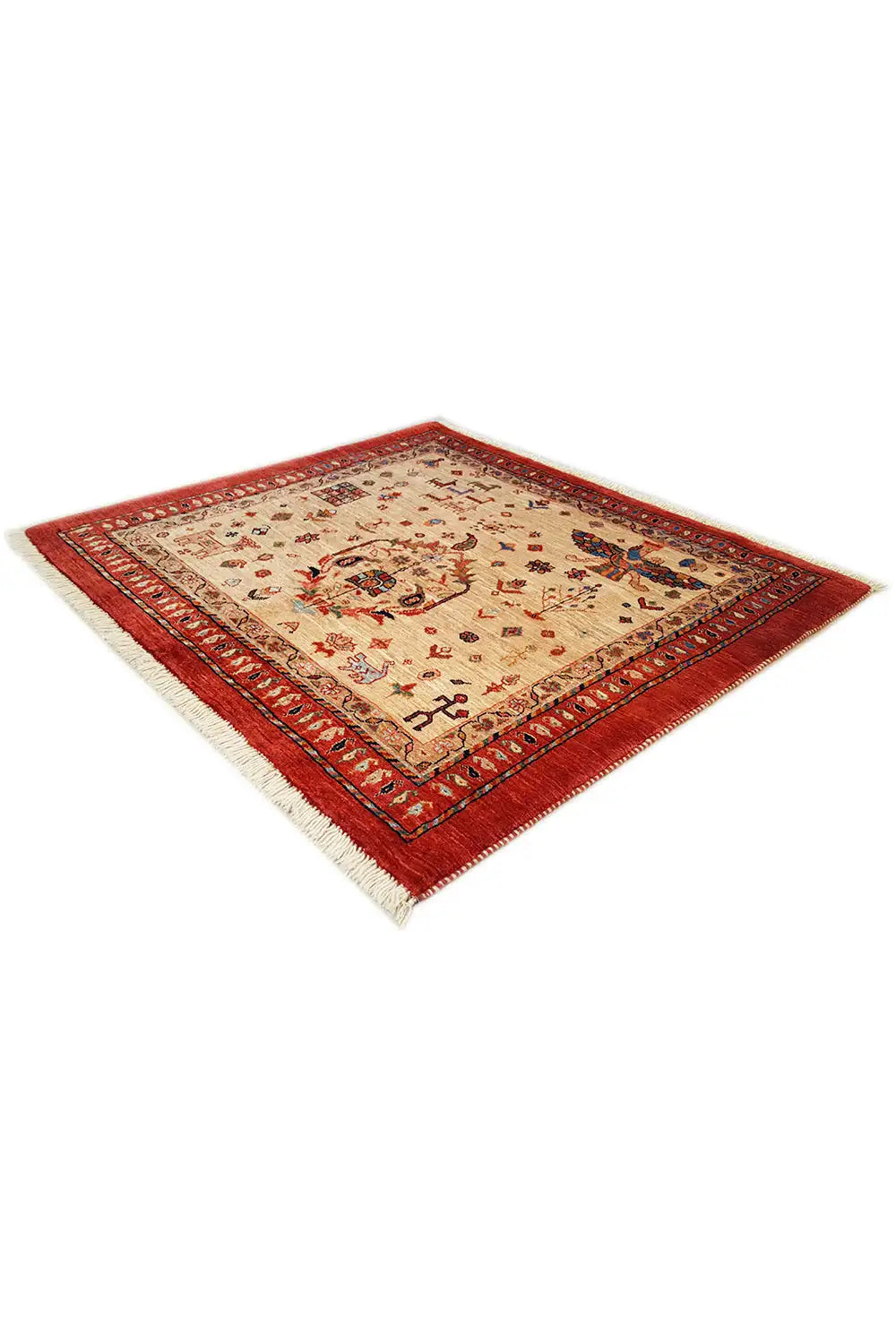  Qashqai Exklusiv (110x101 cm) - Premium Teppich from German Carpet Shop - Just €699! Shop now at German Carpet Shop