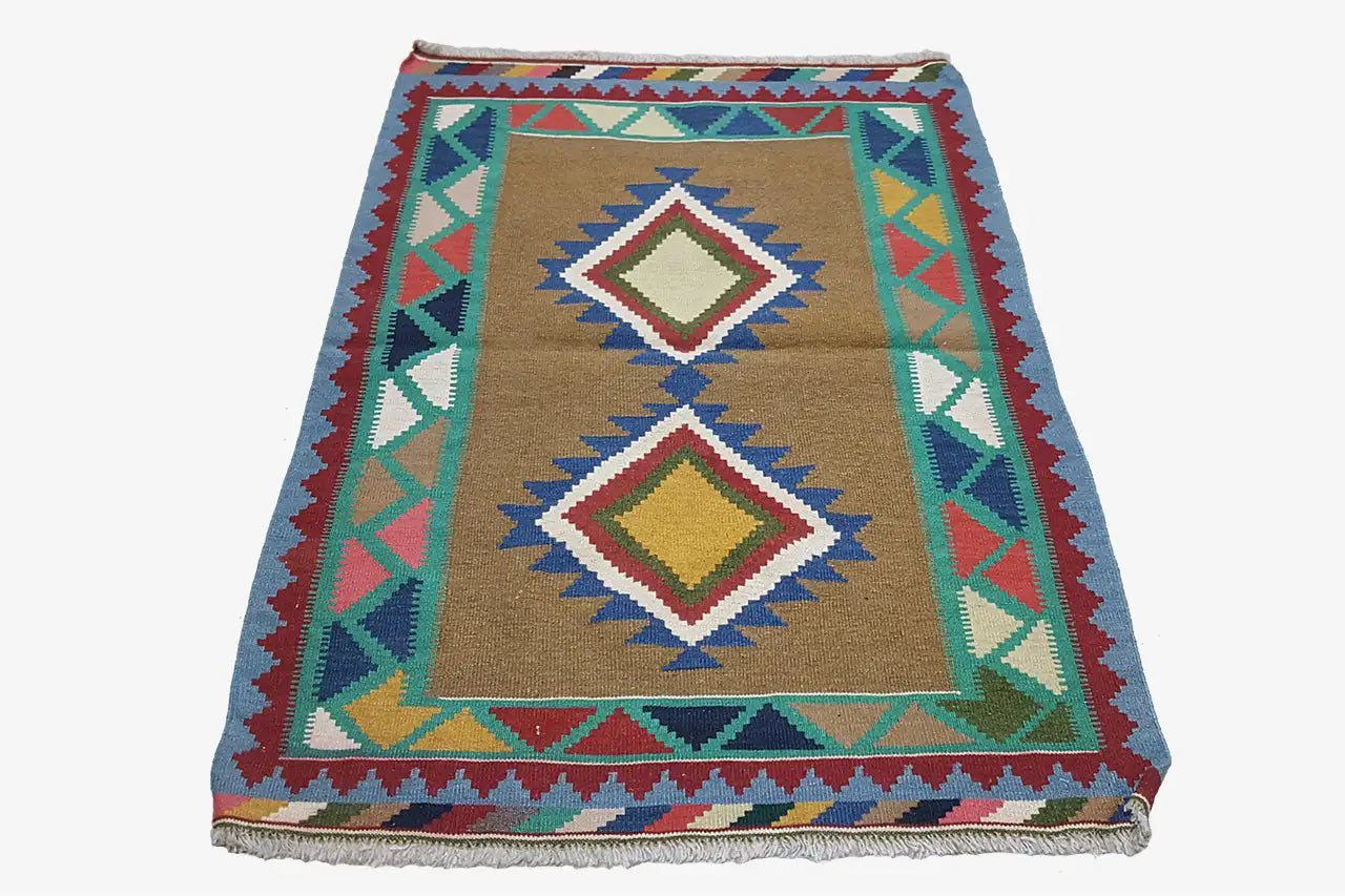 Kilim Qashqai - Multicolor 14PL 140x96 cm - German Carpet Shop