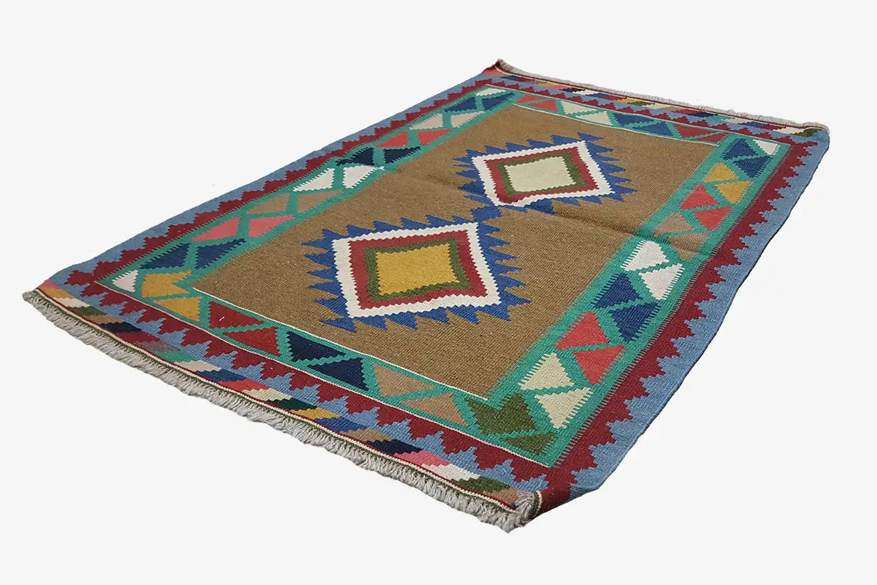 Kilim Qashqai - Multicolor 14PL 140x96 cm - German Carpet Shop