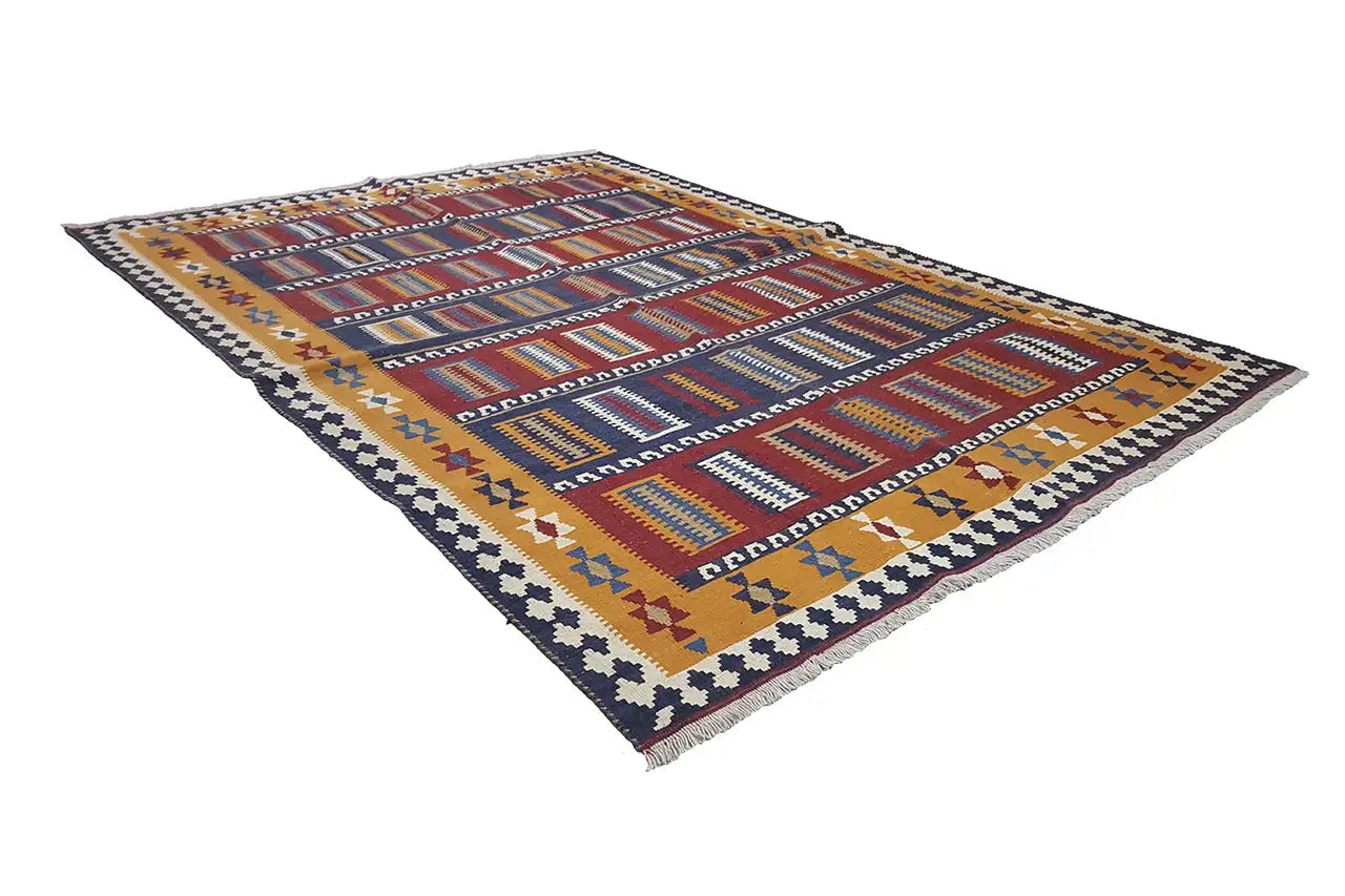  Kilim Qashqai  - 802405 (253x163 cm) - Premium Kelim from German Carpet Shop - Just €359! Shop now at German Carpet Shop