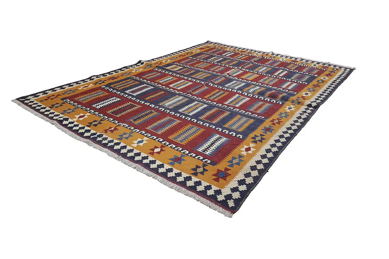  Kilim Qashqai  - 802405 (253x163 cm) - Premium Kelim from German Carpet Shop - Just €359! Shop now at German Carpet Shop