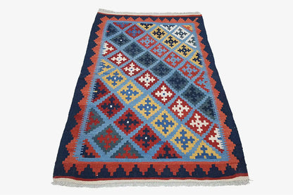 Kilim Qashqai - Multicolor 301879 157x96 cm - German Carpet Shop